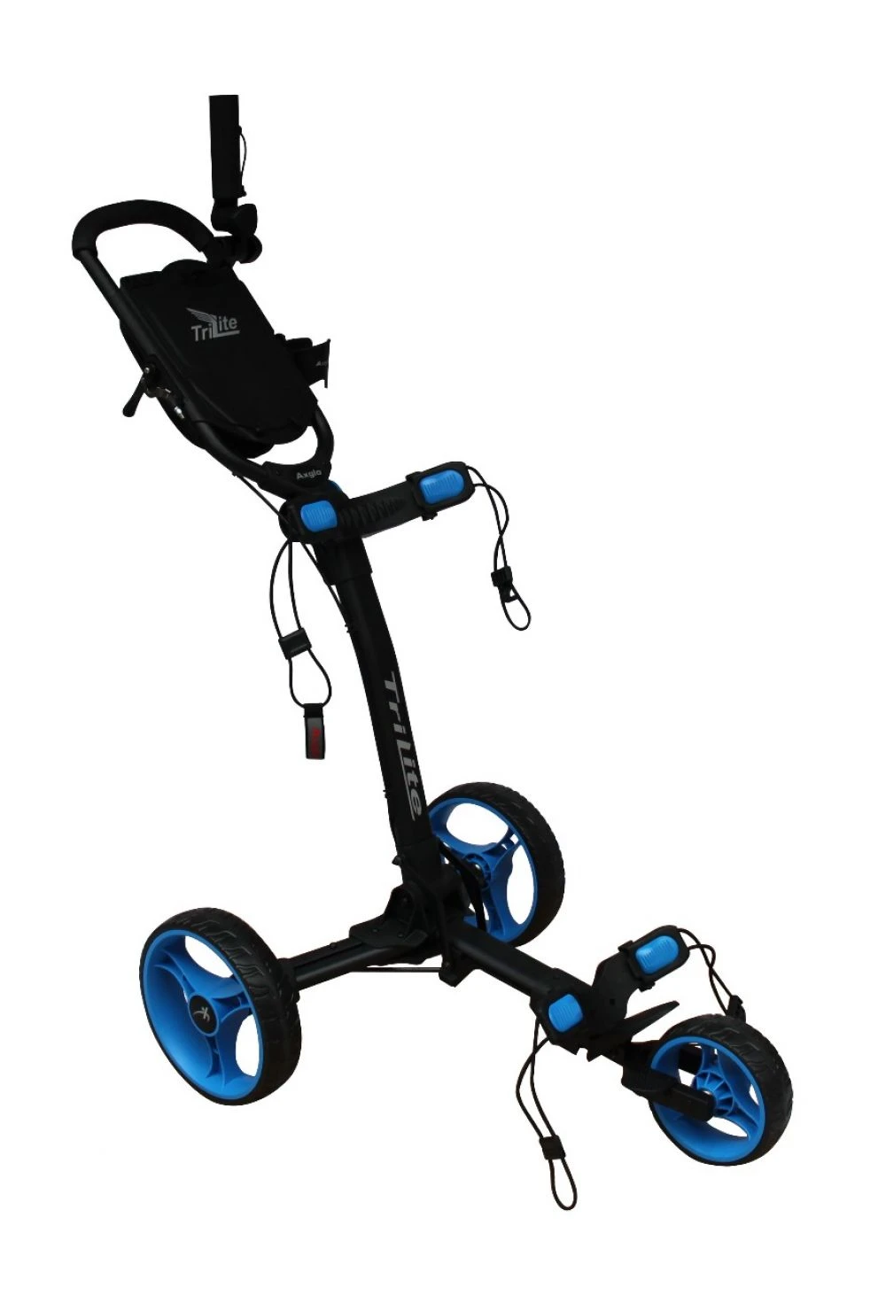 Axglo TriLite 3 Wheel Golf Trolley | Black/Blue 2 Axglo TriLite 3 Wheel Golf Trolley | Black/Blue - Image 2