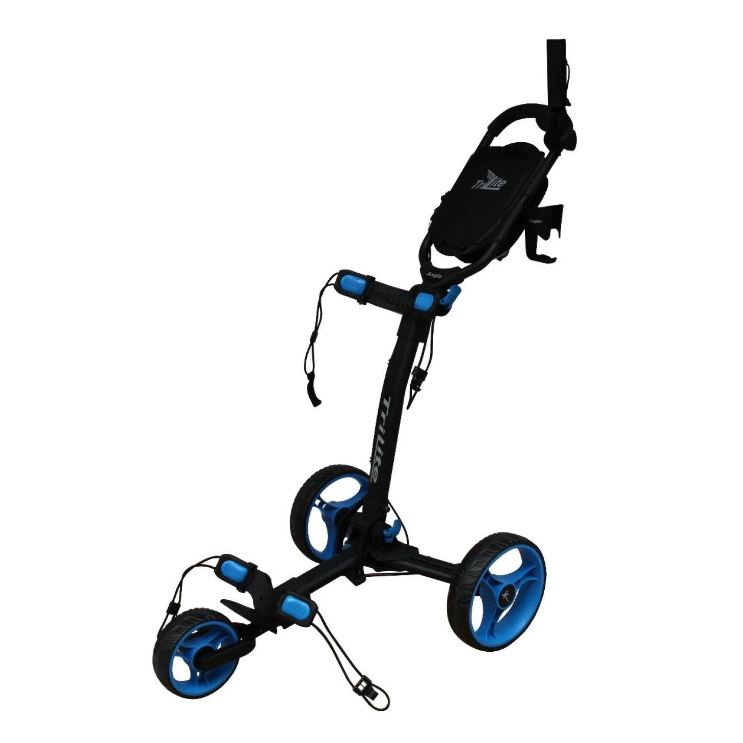Axglo TriLite 3 Wheel Golf Trolley | Black/Blue 1 Axglo TriLite 3 Wheel Golf Trolley | Black/Blue