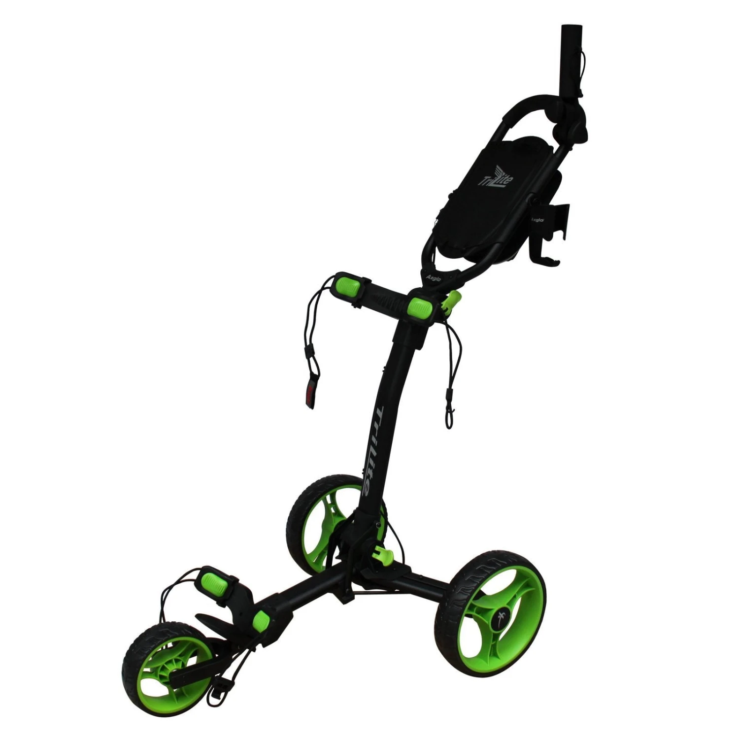 Axglo TriLite 3 Wheel Golf Trolley | Black/Green 1 Axglo TriLite 3 Wheel Golf Trolley | Black/Green