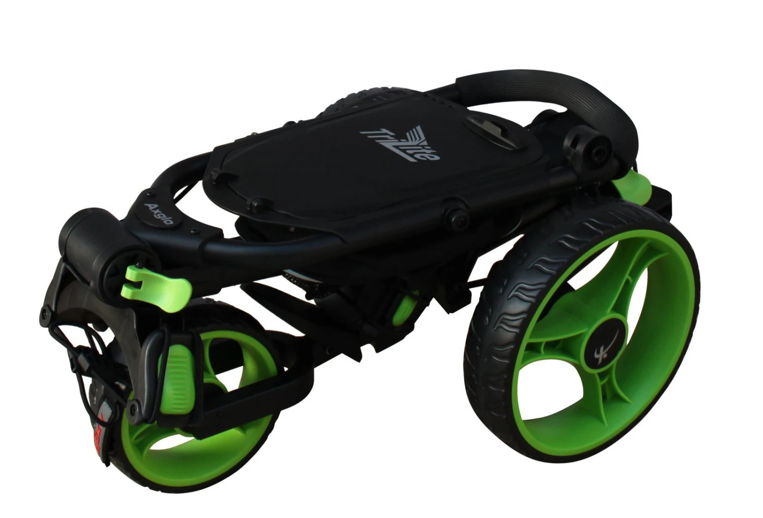 Axglo TriLite 3 Wheel Golf Trolley | Black/Green 2 Axglo TriLite 3 Wheel Golf Trolley | Black/Green - Image 2