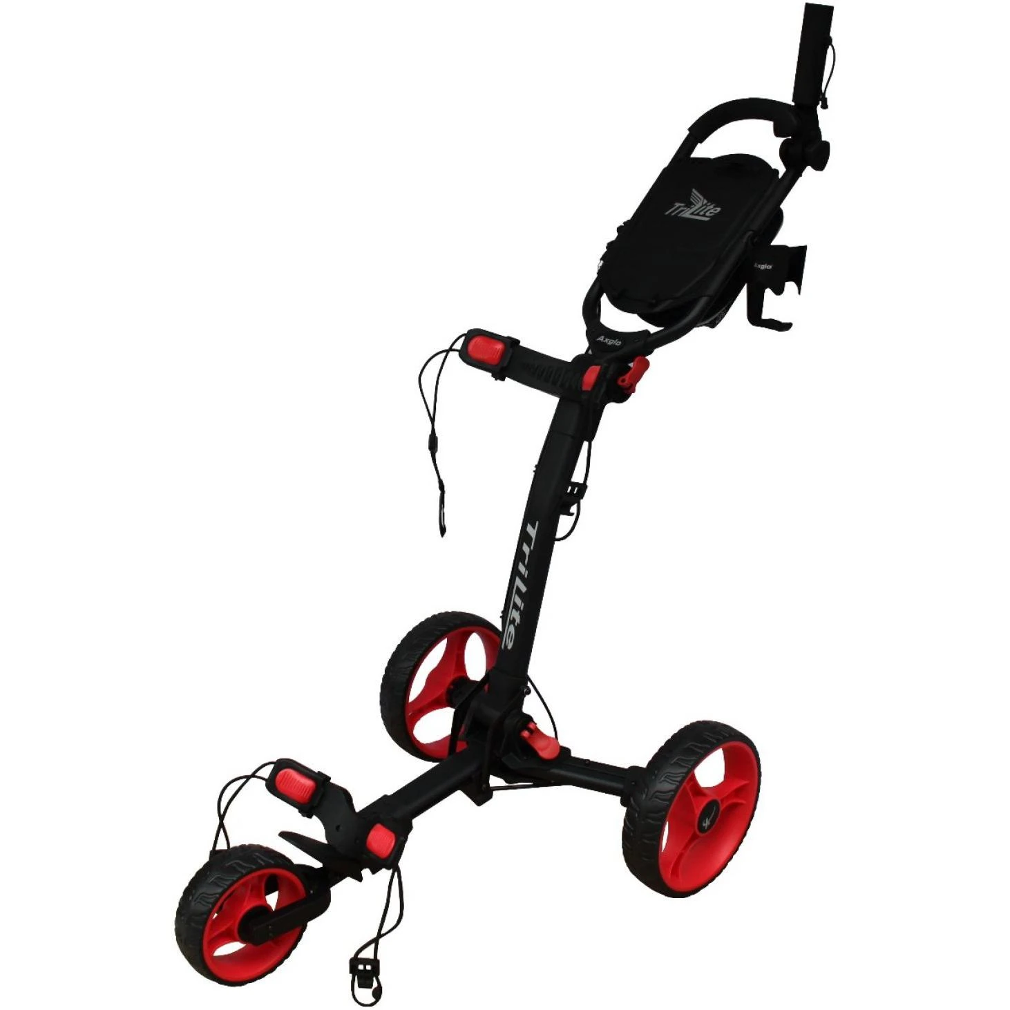 Axglo TriLite 3 Wheel Golf Trolley | Black/Red 1 Axglo TriLite 3 Wheel Golf Trolley | Black/Red
