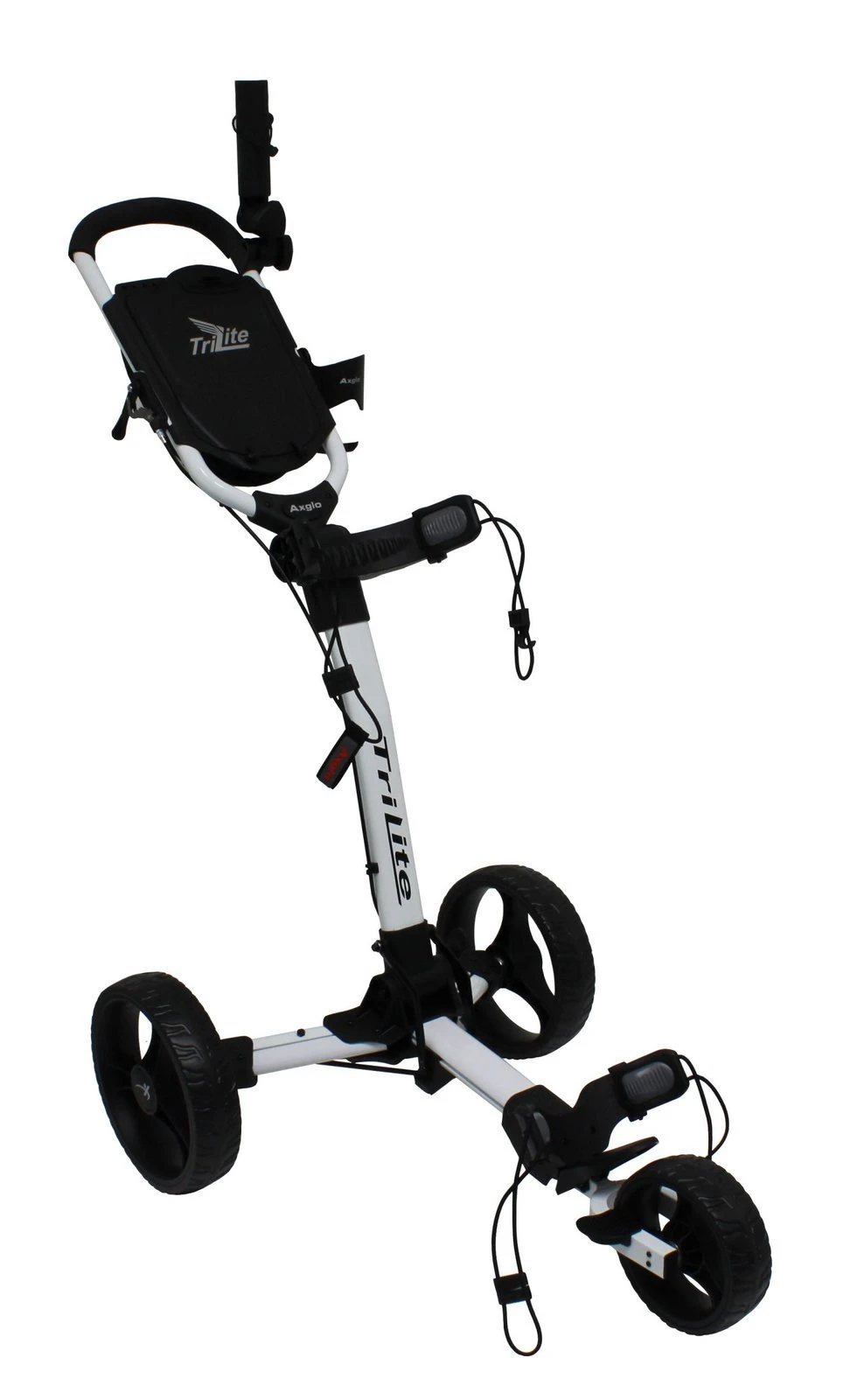 Axglo TriLite 3 Wheel Golf Trolley | White/Black 2 Axglo TriLite 3 Wheel Golf Trolley | White/Black - Image 2
