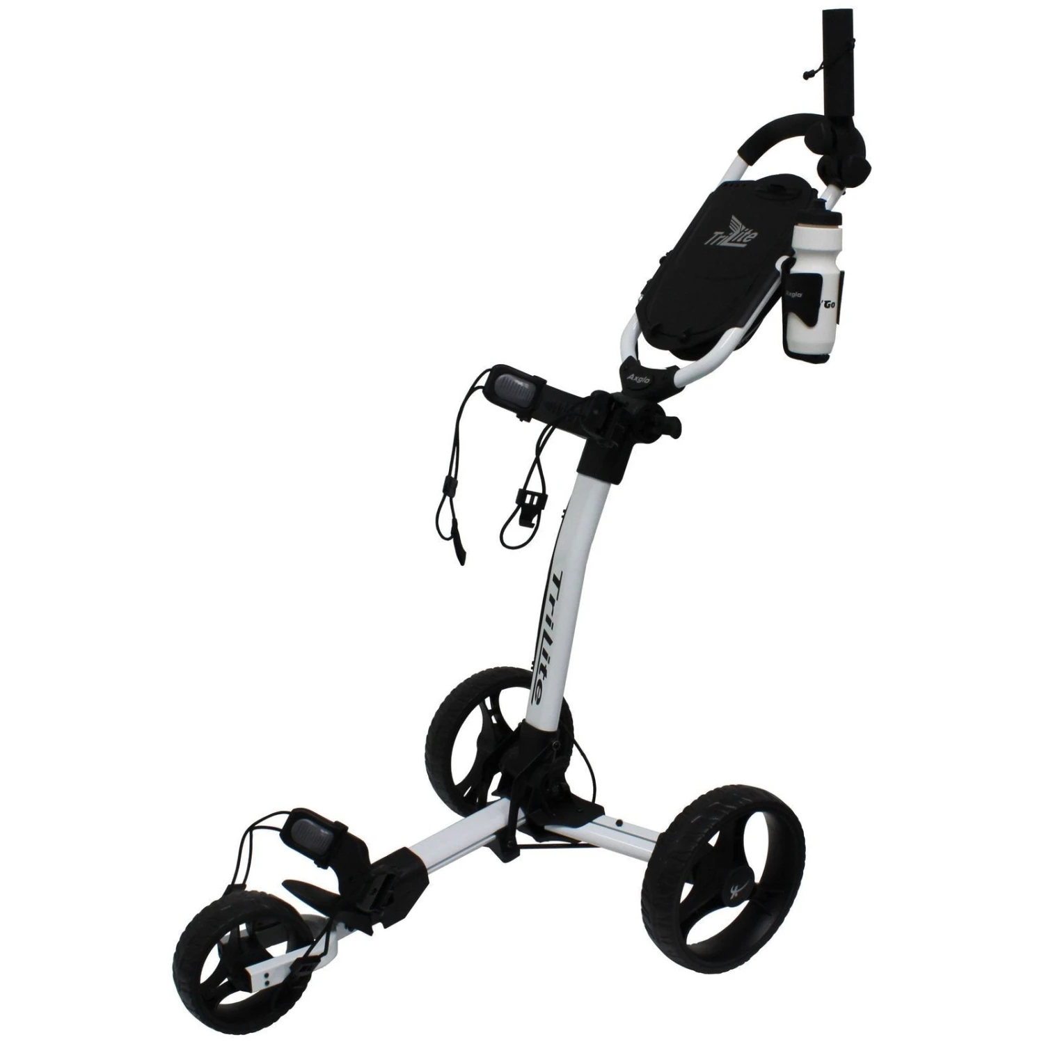 Axglo TriLite 3 Wheel Golf Trolley | White/Black 1 Axglo TriLite 3 Wheel Golf Trolley | White/Black
