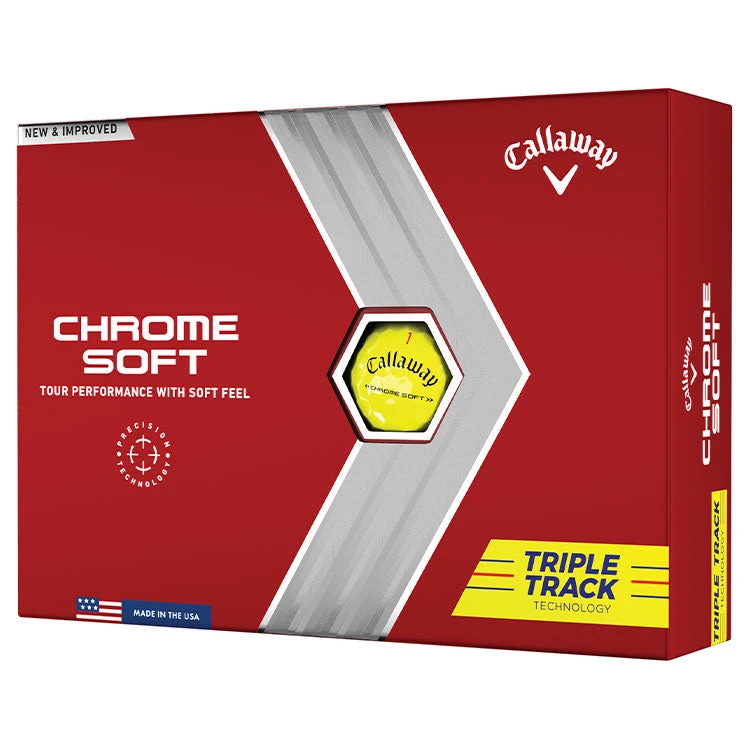 Callaway Chrome Soft Triple Track Golf Balls | Yellow 1 Callaway Chrome Soft Triple Track Golf Balls | Yellow