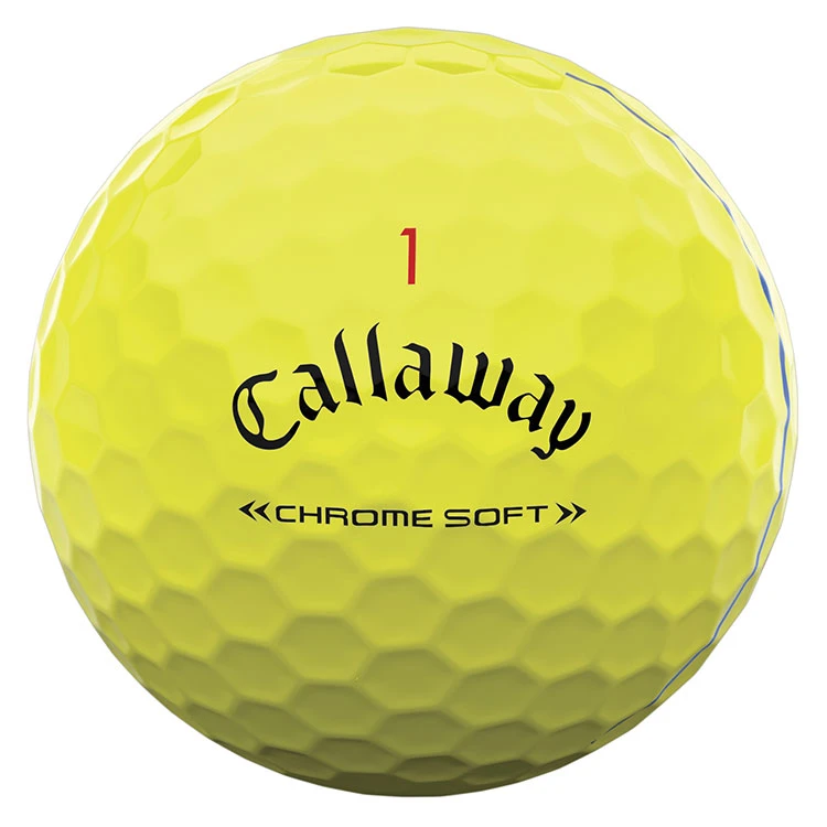 Callaway Chrome Soft Triple Track Golf Balls | Yellow 2 Callaway Chrome Soft Triple Track Golf Balls | Yellow - Image 2