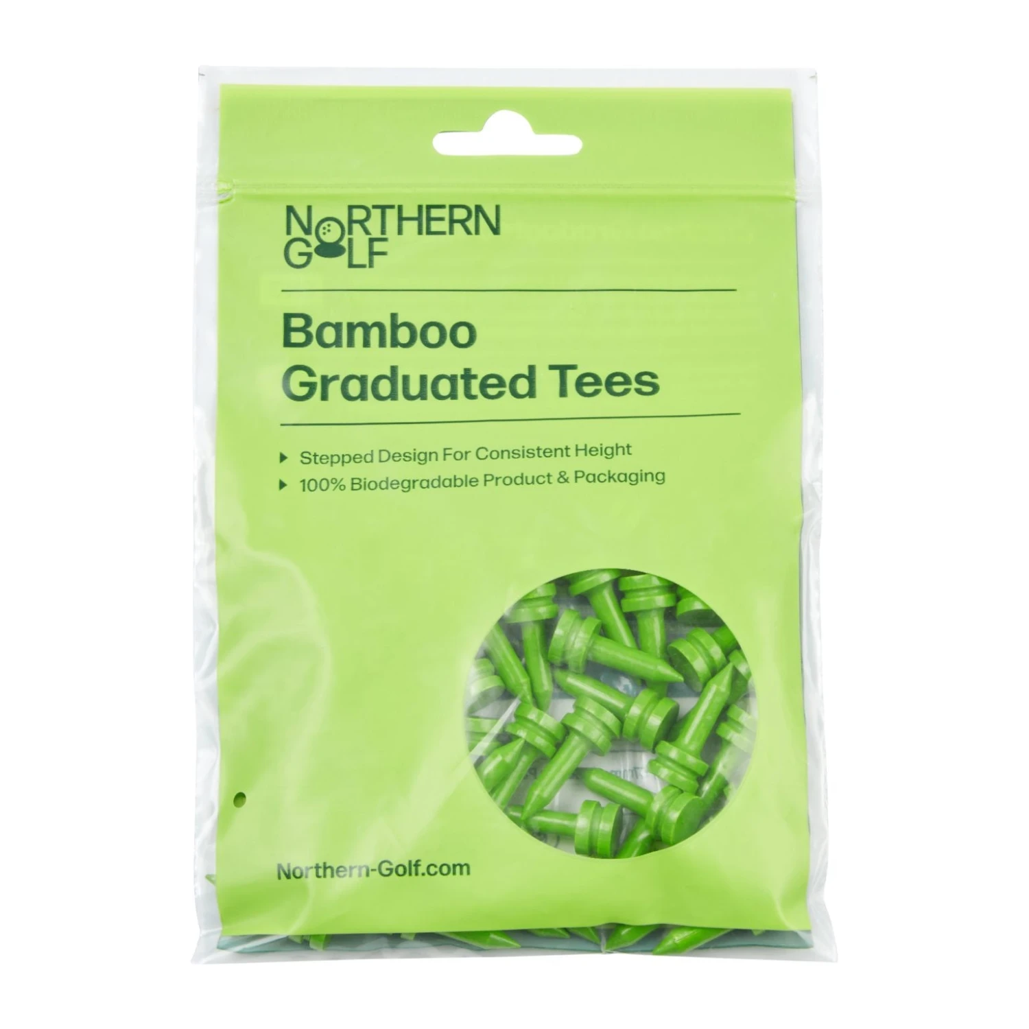 Northern Golf Lime Bamboo Graduated Tees 1 Northern Golf Lime Bamboo Graduated Tees