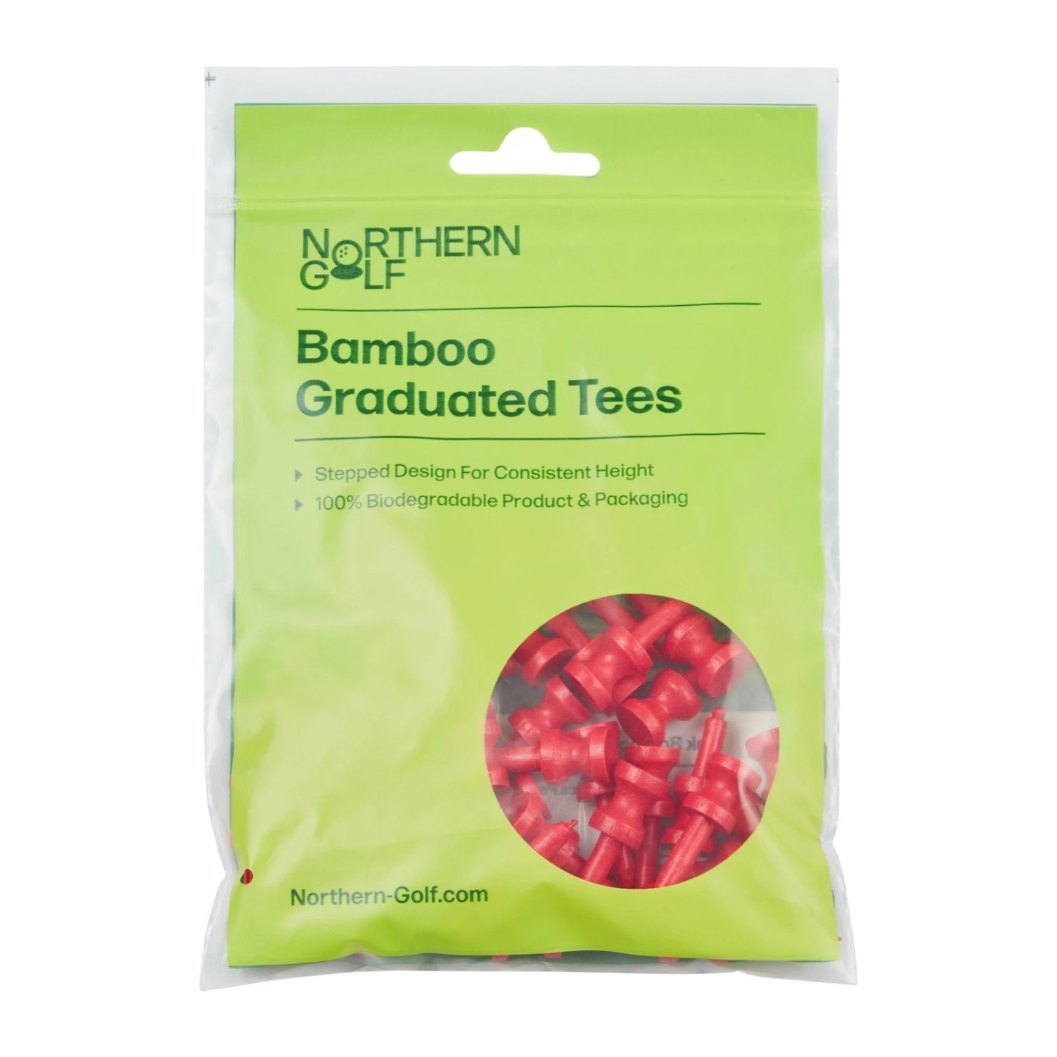 Northern Golf Red Bamboo Graduated Tees 1 Northern Golf Red Bamboo Graduated Tees