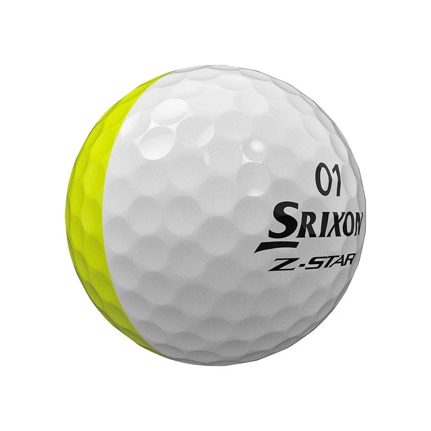 Srixon Z-Star Tour Divide Golf Balls | Yellow/White 2 Srixon Z-Star Tour Divide Golf Balls | Yellow/White - Image 2