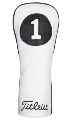 Titleist White & Black Leather Headcovers TA20TASCWB -Golf Discount Store Titleist White Black Leather Headcovers TA20TASCWB 97