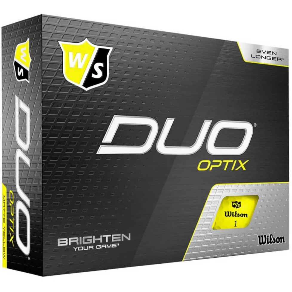 Wilson Staff Duo Optix Matte Golf Balls | Yellow 1 Wilson Staff Duo Optix Matte Golf Balls | Yellow
